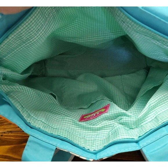 Chevron Aqua Owl Diaper Bag with Changing Pad and Accessory Bag. - Picture 8 of 10